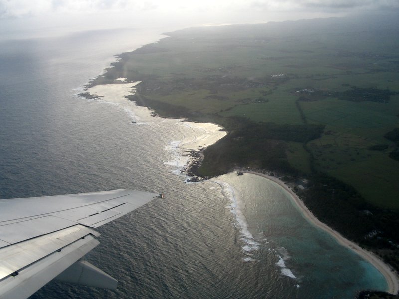 Mauritius a repülőről