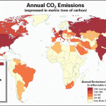 Éves CO2 kibocsátás országonként