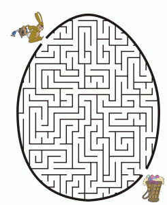 húsvéti labirintus játék